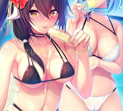 [Ukatsu de wa Nai (noukatu, Minase Kuru)] Azuren Swimsuit (Azur Lane)