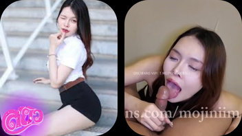 คลิปหลุดโอลี่แฟน mojiniim น้องโมจิดาวโอลี่แฟนใส่ชุดสยิวเต้นยั่วกระดอแฟน ก่อนจับงัดกระดอกินน้ำเงี่ยนควย ก่อนโดนกระแทกแตกคาชุด