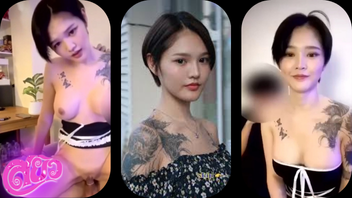 คลิปหลุดโอลี่แฟน Mueylix น้องหมวยเล็กสาวสวยสักลายหุ่นเด็ด เสี้ยนหีตั้งกล้องเย็ดกับผัว ก่อนโดนจับแหวกรูเลียโม๊คควย ก่อนนั่งขย่มเย็ดน้ำแตกคาช่องหีเยิ้มๆ